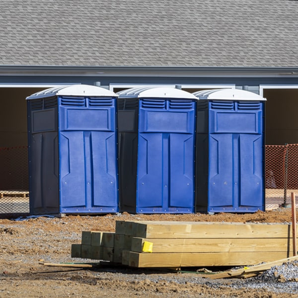 what is the expected delivery and pickup timeframe for the porta potties in Lu Verne